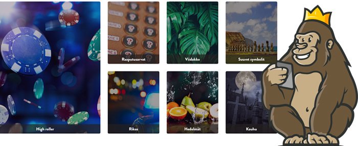 Kasinon pelivalikoimaa ja kategorioita