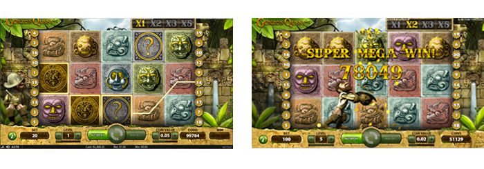 Gonzo's Quest wild-, scatter- ja perussymbolit