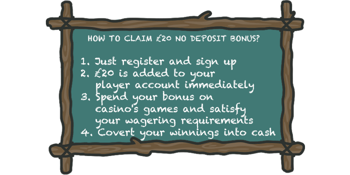 How to claim £20 No deposit Bonus