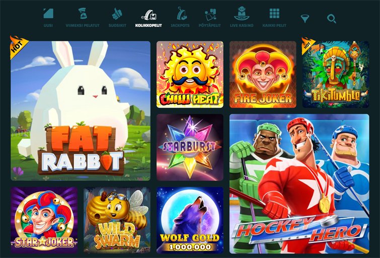 Kasinoaula ja kolikkopelejä