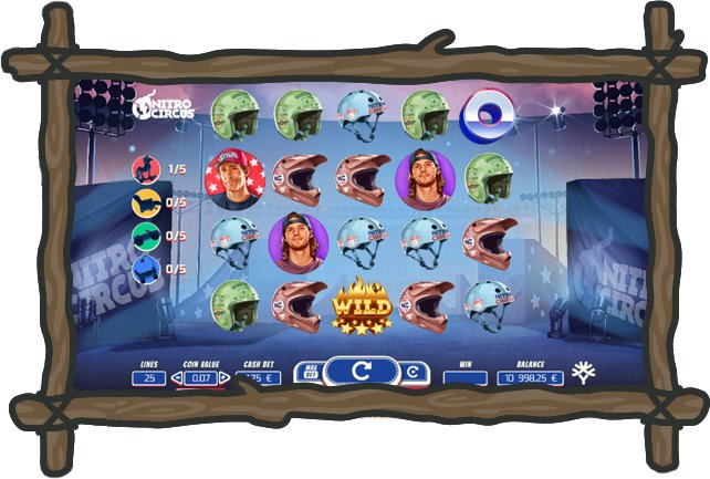 Nopeampi -kasinon kolikkopeli Nitro Circus