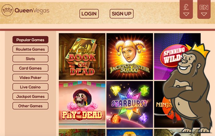 Queen Vegas casino slot games