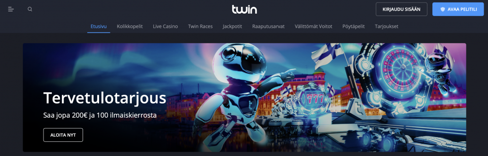 Twin Casinon tervetulobonus